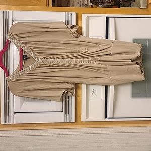 Willi Smith beige batwing top, size M